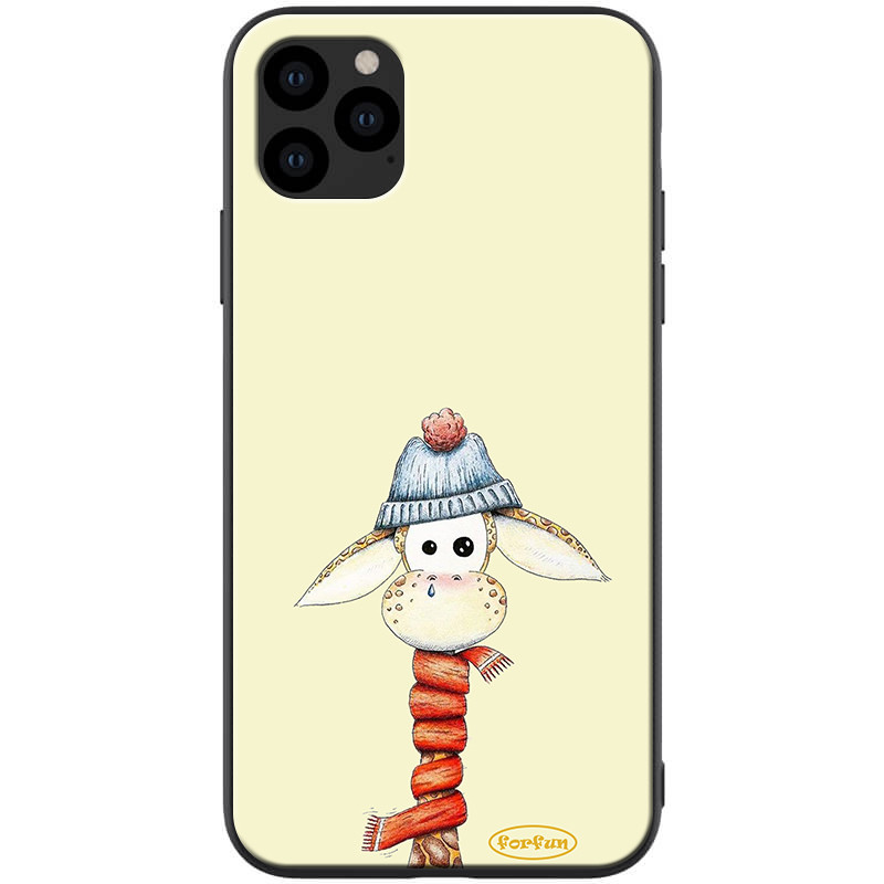 

TPU+PC чохол ForFun для Apple iPhone 11 Pro Max (6.5") (Жираф в шапці / бежевий)