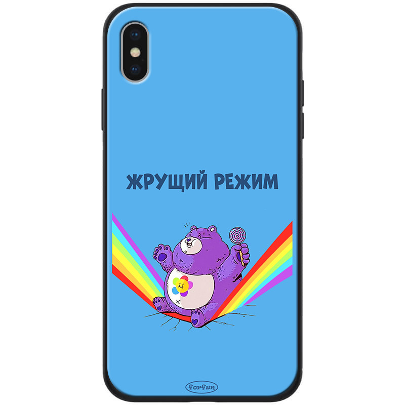 

TPU+PC чехол ForFun для Apple iPhone X (5.8") Жрущий режим / Синий (118311)