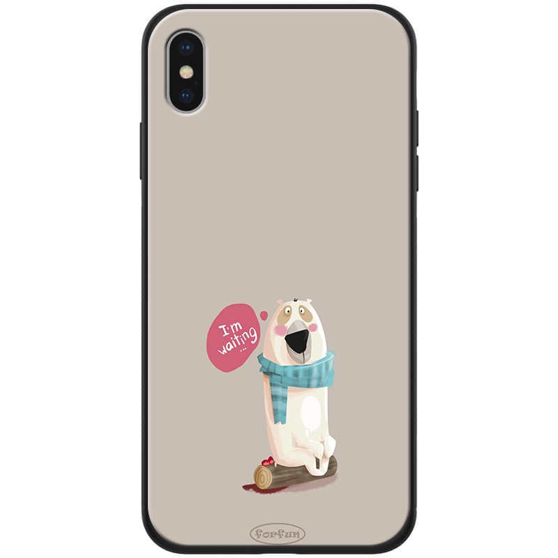 

TPU+PC чохол ForFun для Apple iPhone XS Max (6.5") (I am waiting / сірий)