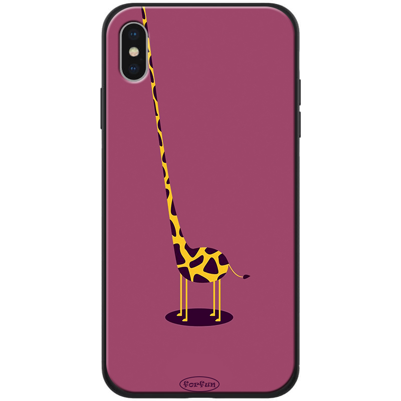 

TPU+PC чохол ForFun для Apple iPhone XS Max (6.5") (Жираф / фіолетовий)