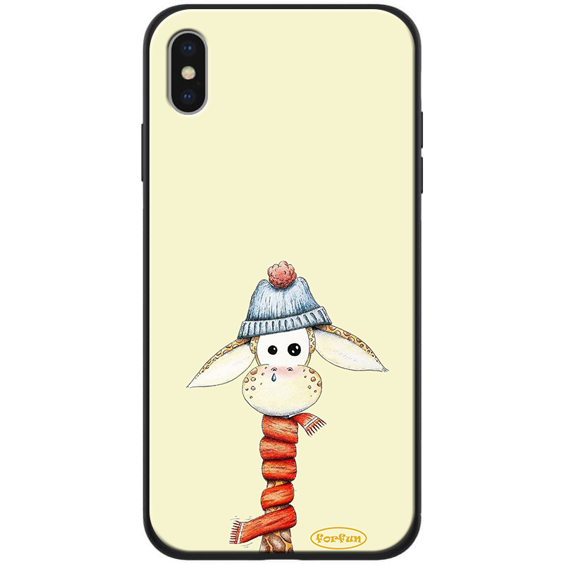

TPU+PC чохол ForFun для Apple iPhone XS Max (6.5") (Жираф в шапці / бежевий)