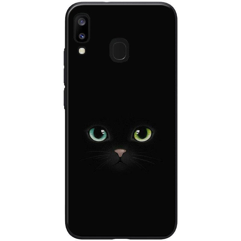 

TPU+PC чехол ForFun для Samsung Galaxy A20 (A205F) Котик / Черный (109898)