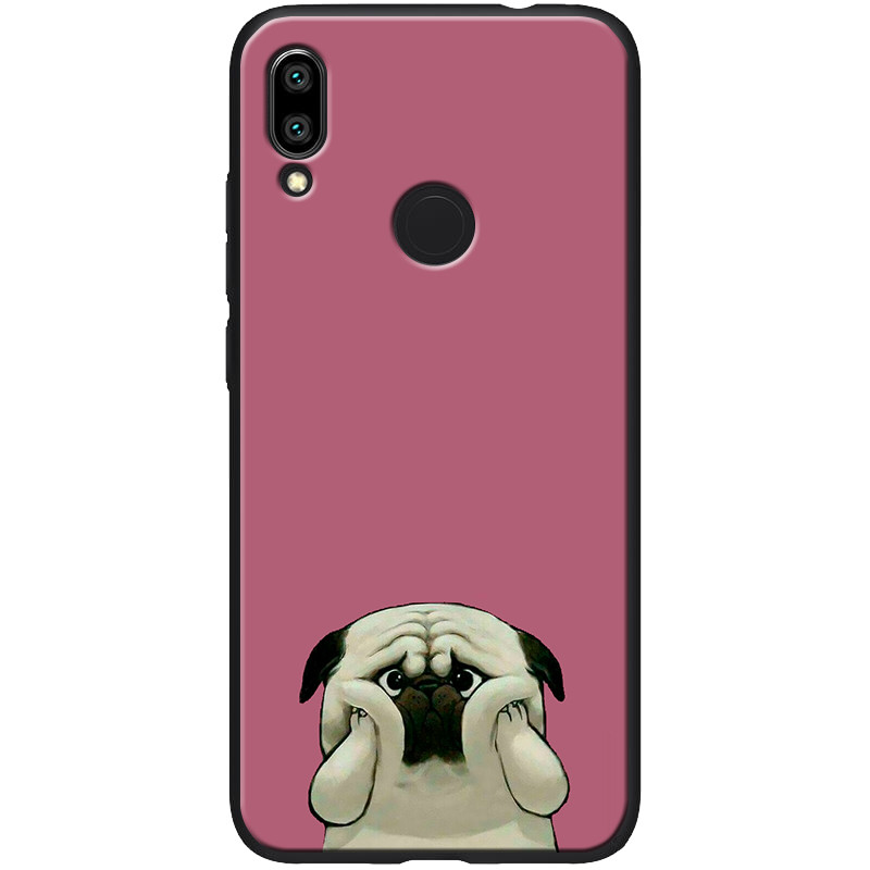 

TPU+PC чехол ForFun для Xiaomi Redmi 7 Мопс / Малиновый (109825)