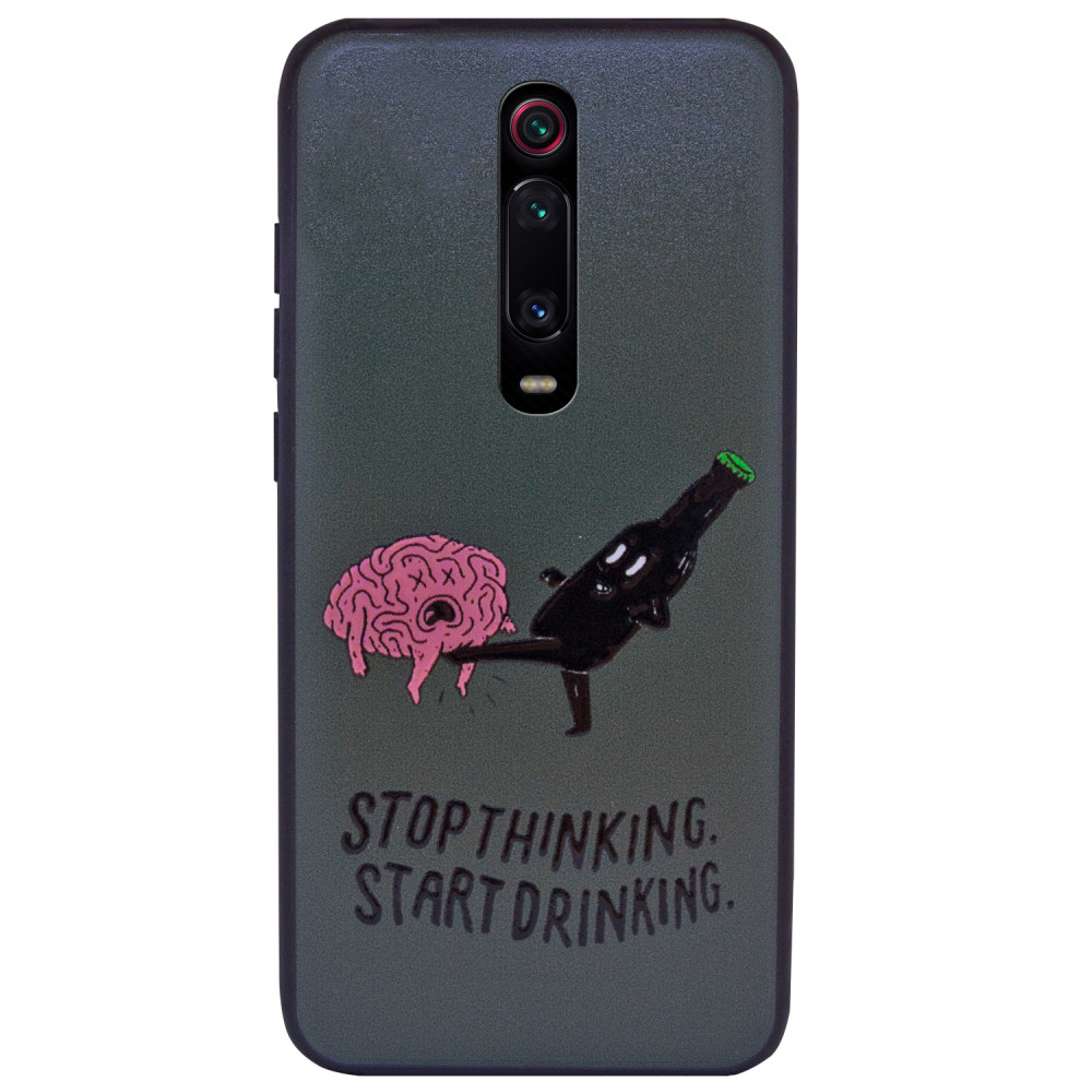 

TPU+PC чехол ForFun для Xiaomi Mi 9T Stopthinking / Серый (109258)