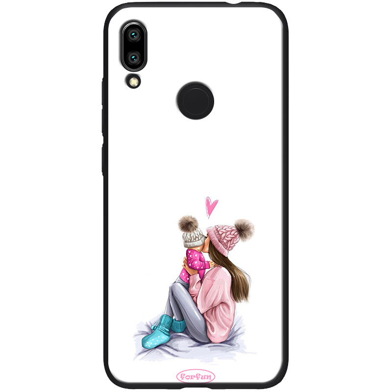 

TPU+PC чехол ForFun для Xiaomi Redmi Note 7 Pro Мама дочки / Белый (118106)