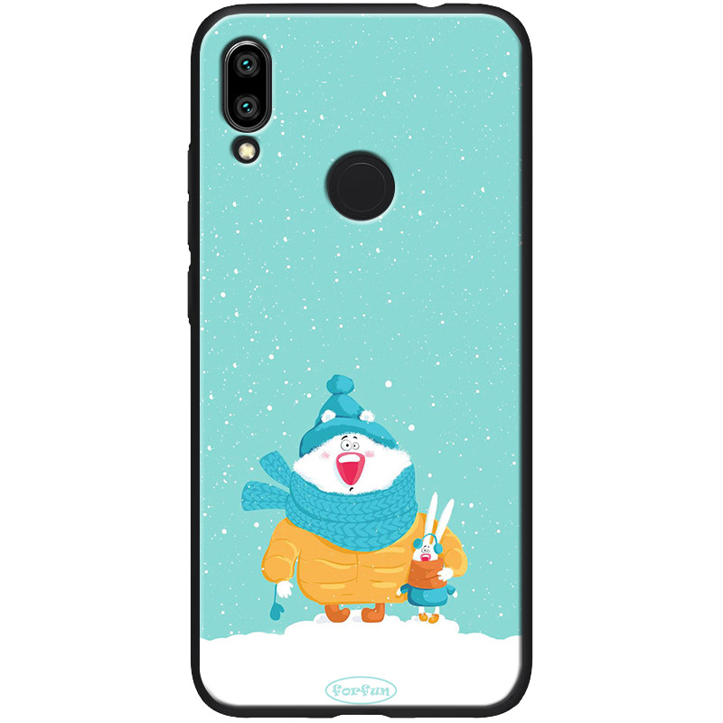 

TPU+PC чехол ForFun для Xiaomi Redmi Note 7 / Note 7 Pro / Note 7s Медведь и заяц / Голубой (118094)