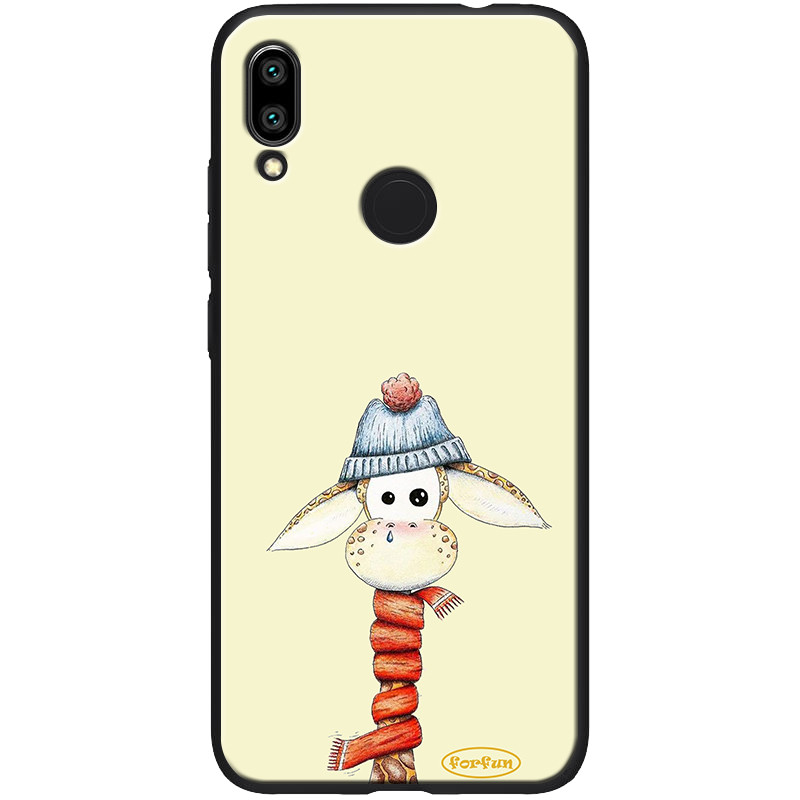 

TPU+PC чехол ForFun для Xiaomi Redmi Note 7 / Note 7 Pro / Note 7s Жираф в шапке / Бежевый (118093)