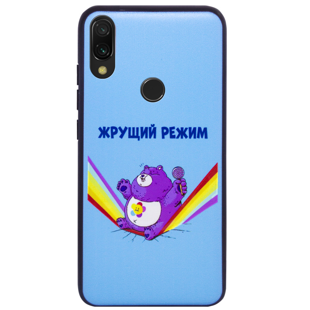 

TPU+PC чехол ForFun для Xiaomi Redmi Note 7 Pro Жрущий режим / Синий (109274)