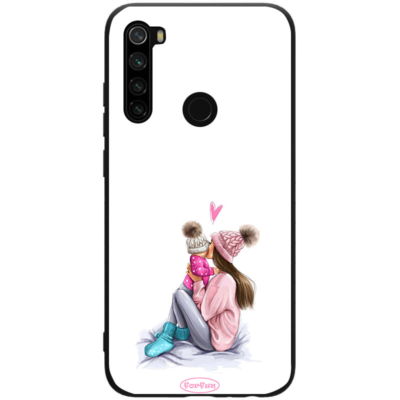 

TPU+PC чехол ForFun для Xiaomi Redmi Note 8 Мама дочки / Белый (118126)