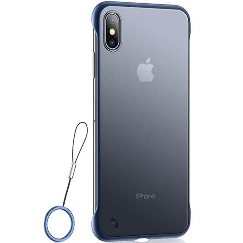 

TPU+PC чехол LikGus Edge (+ кольцо) для Apple iPhone X / XS (5.8") Синий (103556)