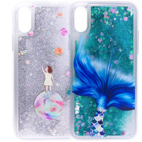 

TPU+PC чехол Liquid (glitter) для Apple iPhone X (5.8") / XS (5.8")