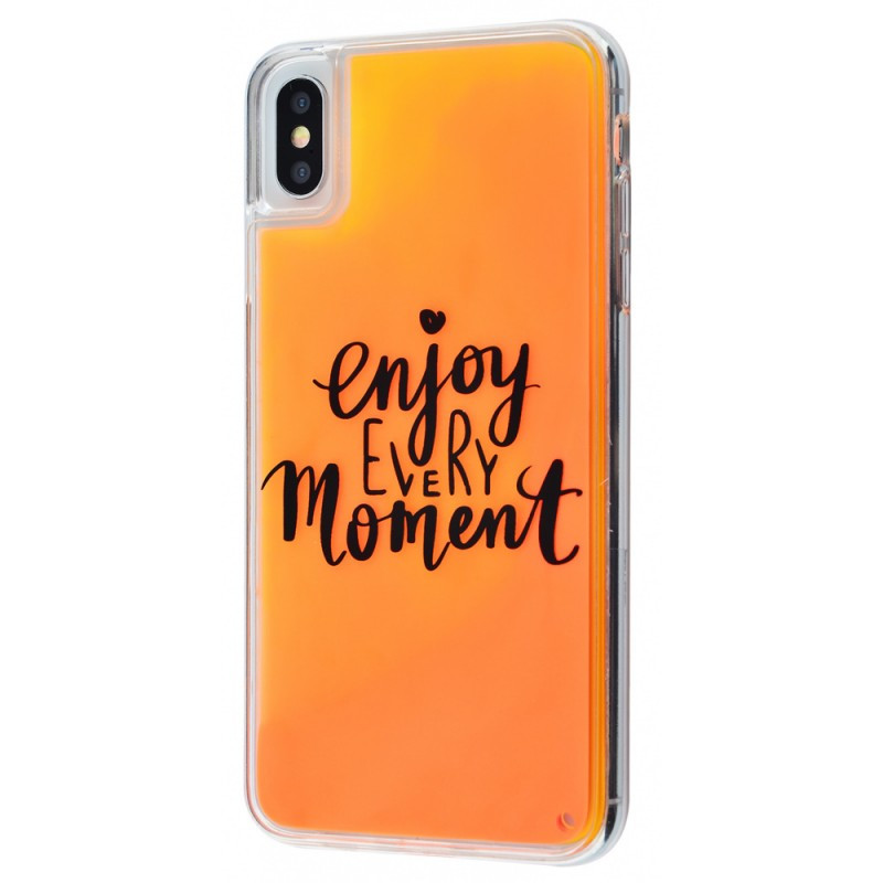

TPU+PC чехол Lovely Stream Neon sand для Apple iPhone X / XS (5.8") Enjoy every Moment (106645)
