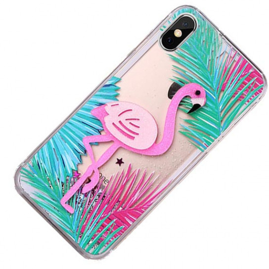 

Пластиковая накладка Shine Flamingo для Apple iPhone X (5.8") Зеленые листья (83440)