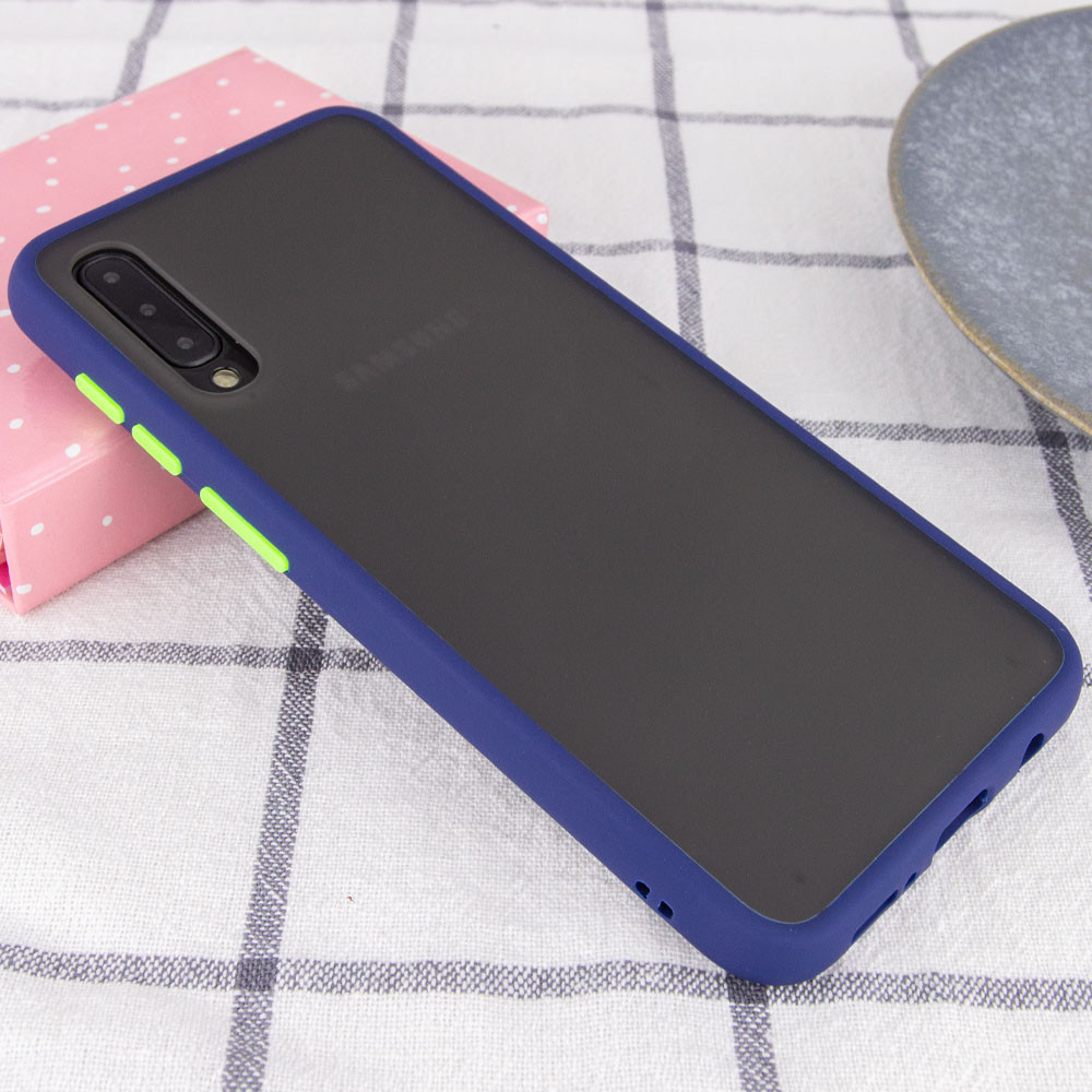 

TPU+PC чехол Color Buttons для Samsung Galaxy A50s Синий (114181)