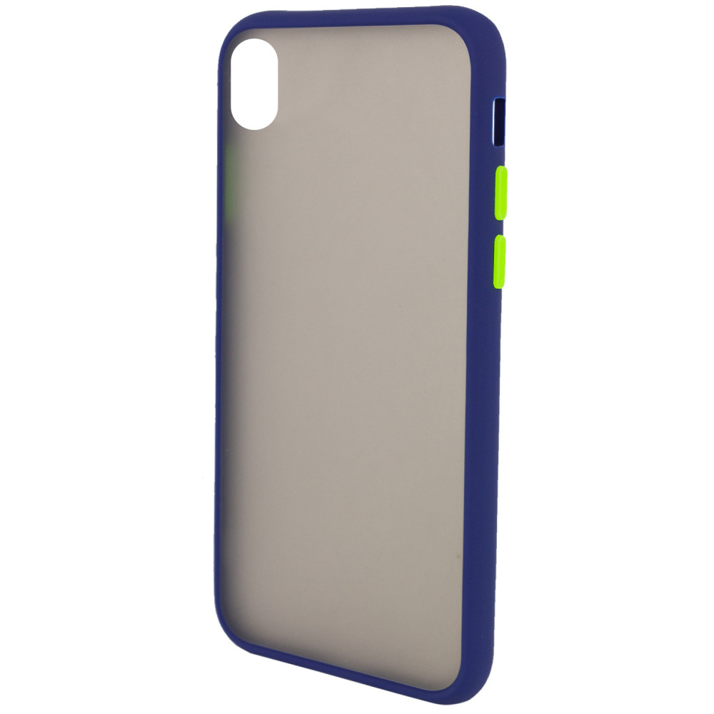 

TPU+PC чехол Color Buttons для Apple iPhone X / XS (5.8") Синий (121866)
