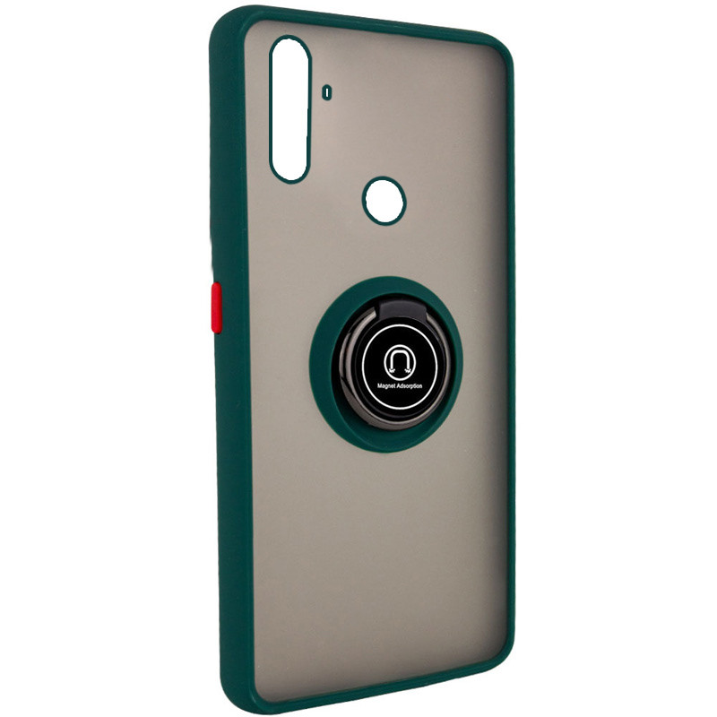 

TPU+PC чехол Deen ColorEdgingRing for Magnet для Realme C3 / 5S Зеленый (132411)