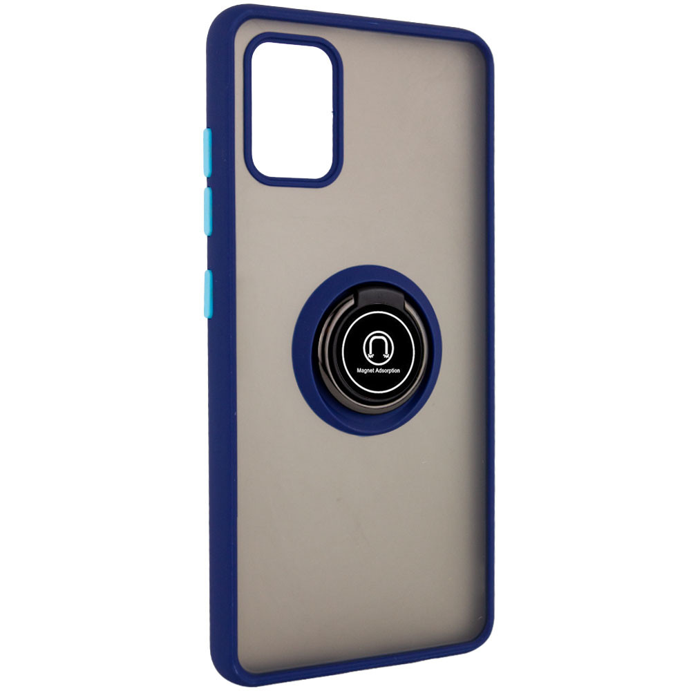 

TPU+PC чохол Deen ColorEdgingRing for Magnet для Samsung Galaxy A31 (Синій)