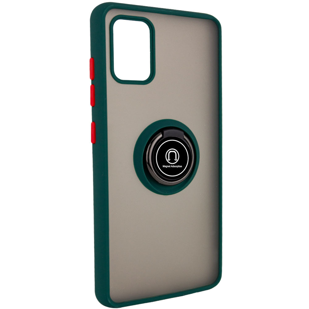 

TPU+PC чохол Deen ColorEdgingRing for Magnet для Samsung Galaxy A71 (Зелений)