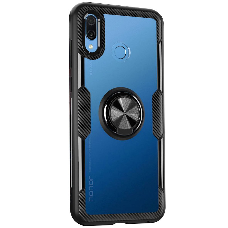 

TPU+PC чехол Deen CrystalRing for Magnet (opp) для Huawei P20 Lite Бесцветный / Черный (143583)
