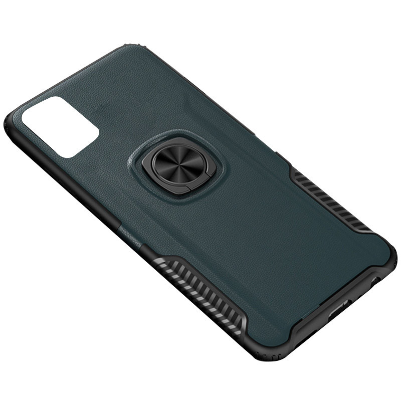 

TPU+PC чохол Deen EdgeRing з кріпленням під магнітний тримач для Samsung Galaxy A31 (Метал / Gun Metal)