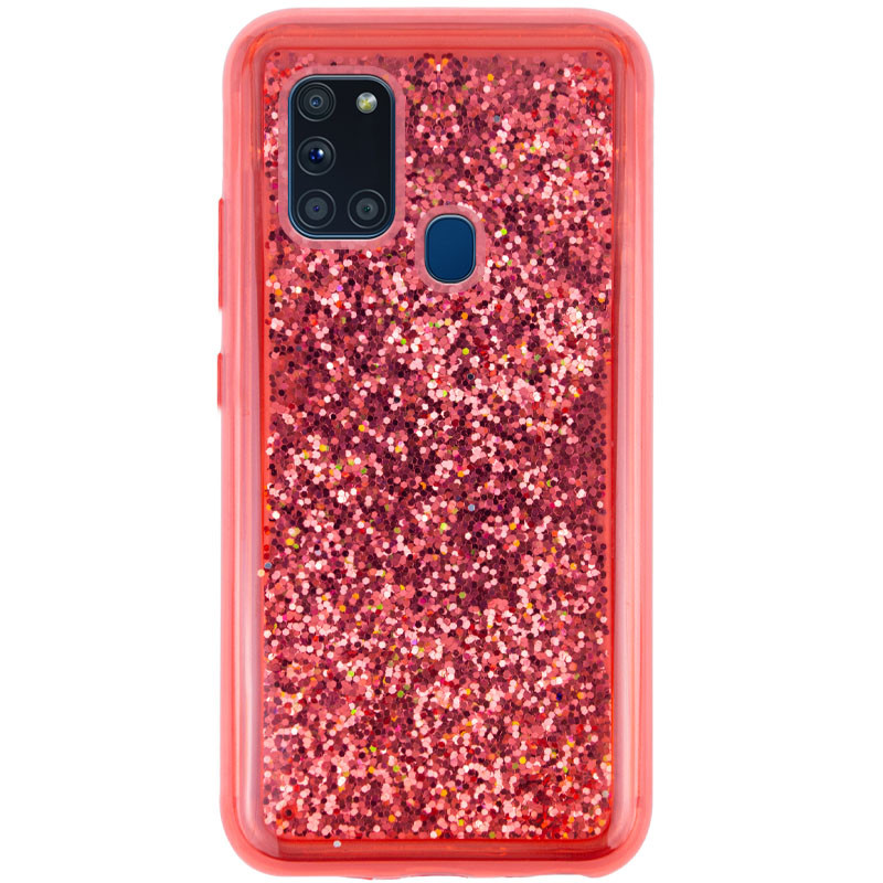 

TPU+PC чехол Sparkle (glitter) для Samsung Galaxy A21s Красный (138268)