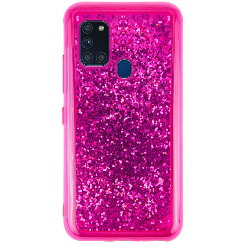 

TPU+PC чехол Sparkle (glitter) для Samsung Galaxy A21s Малиновый (138269)