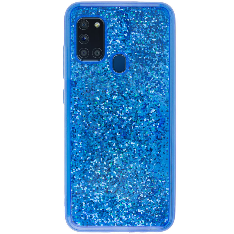 

TPU+PC чехол Sparkle (glitter) для Samsung Galaxy A21s Синий (138273)