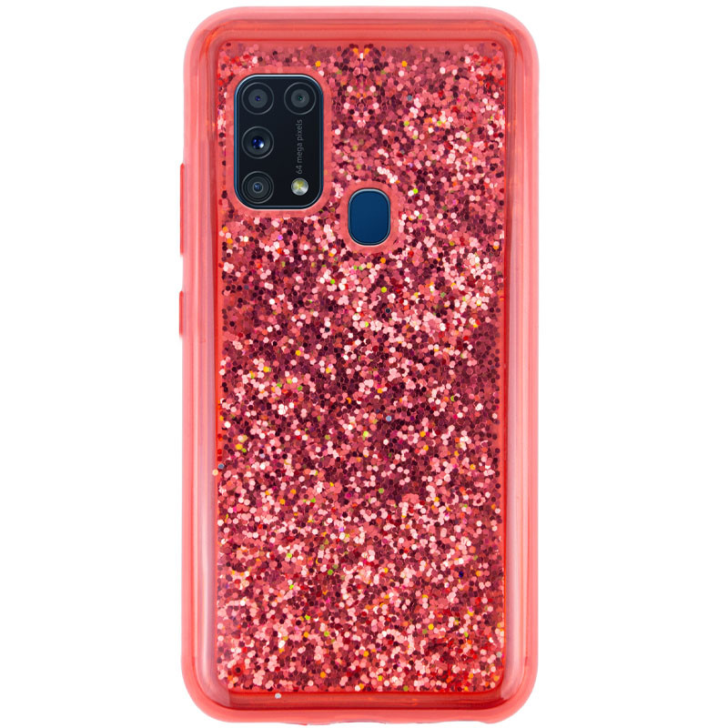 

TPU+PC чехол Sparkle (glitter) для Samsung Galaxy M31 Красный (138301)