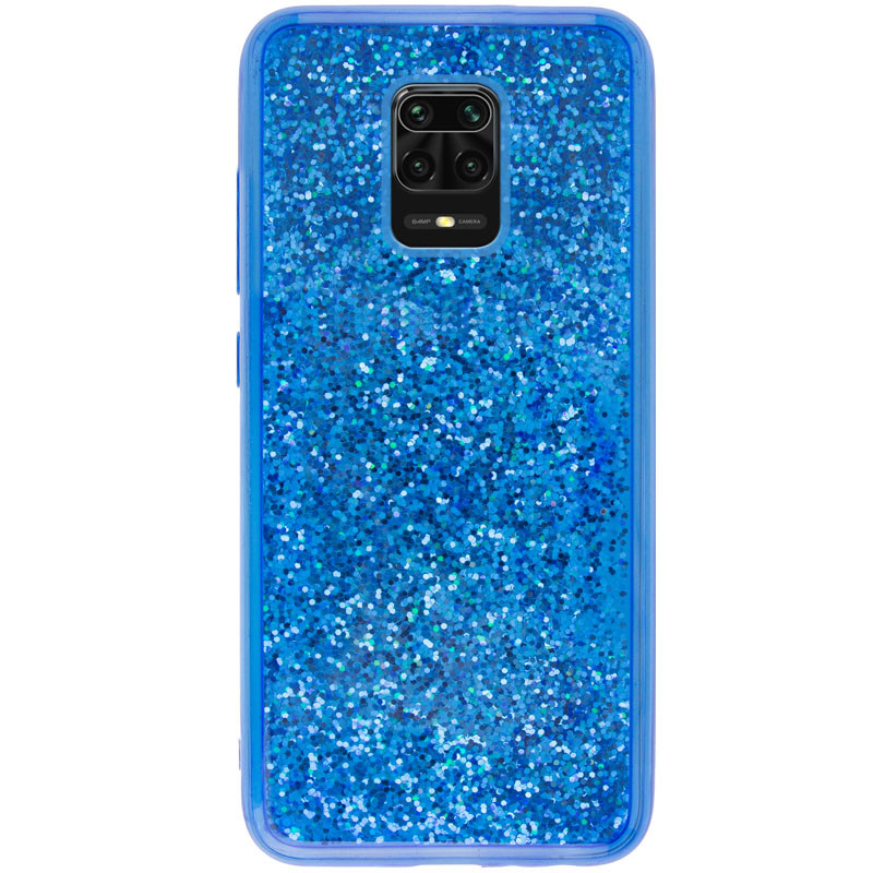 

TPU+PC чехол Sparkle (glitter) для Xiaomi Redmi Note 9 Pro Max Синий (138252)