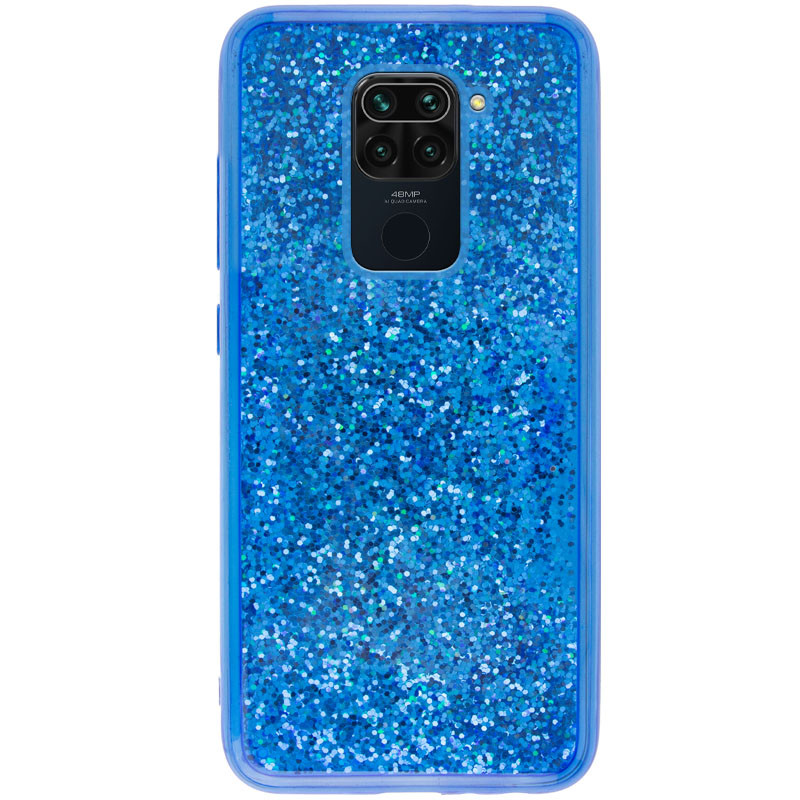 

TPU+PC чехол Sparkle (glitter) для Xiaomi Redmi 10X Синий (138262)