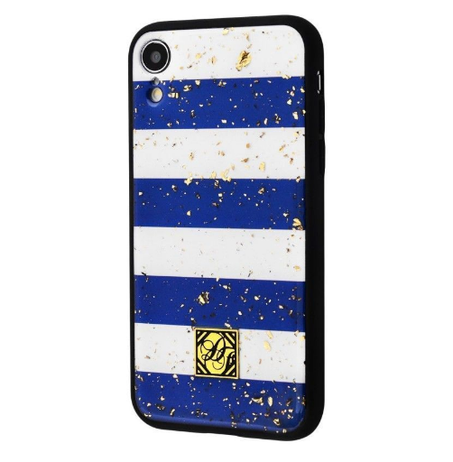 

TPU+PC "Confetti Print" для Apple iPhone XR (6.1") Синие полосы (94687)