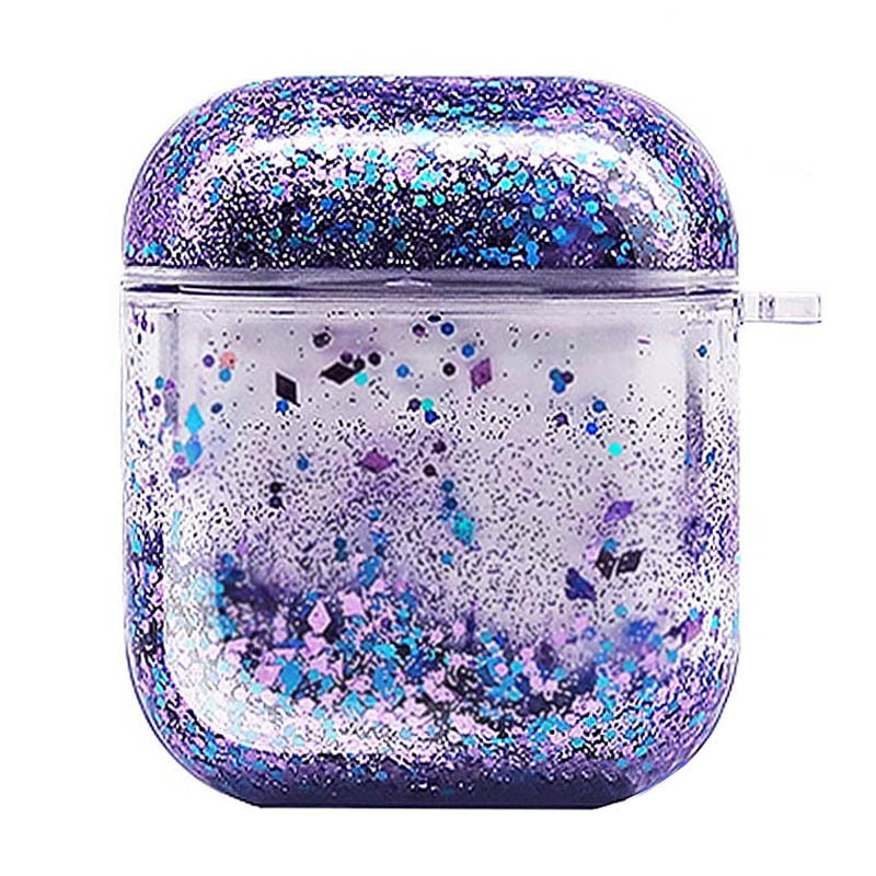 

TPU+PC футляр Liquid (glitter) для наушников AirPods Фиолетовый (134023)