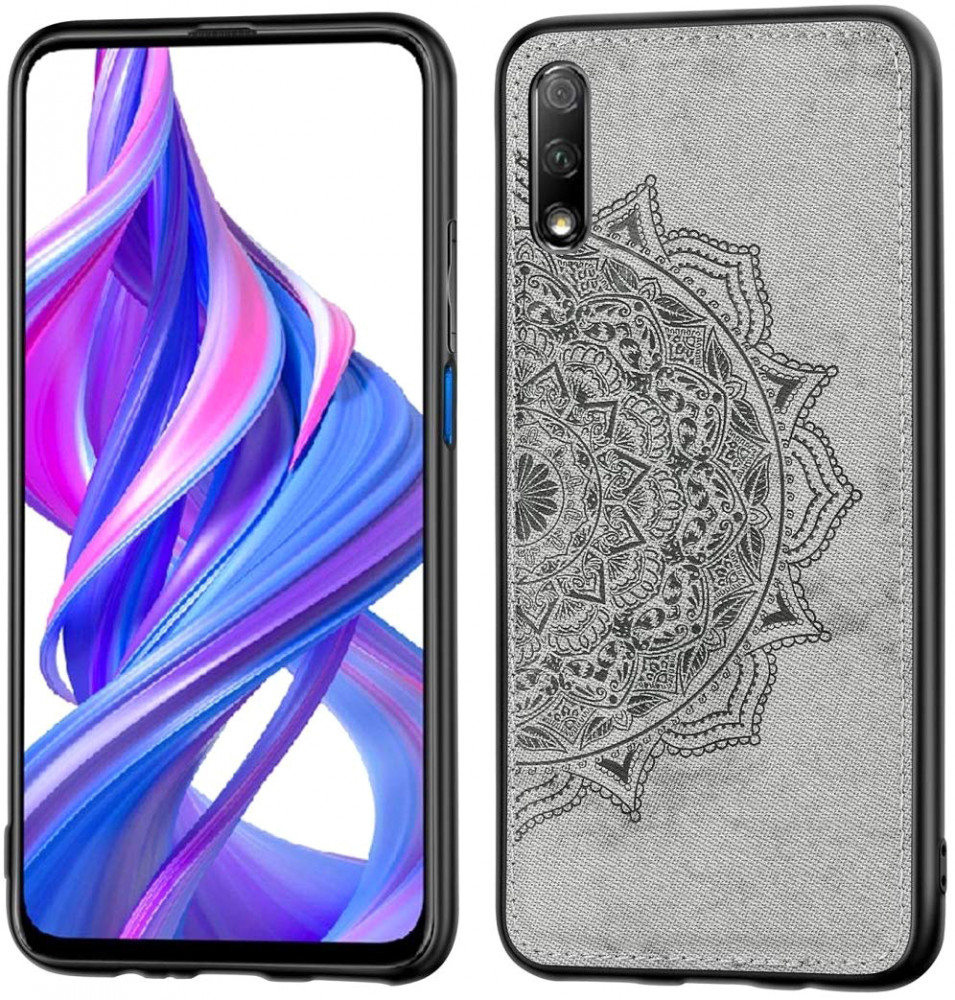 

TPU+Textile чехол Mandala с 3D тиснением для Huawei P Smart Pro Серый (146641)