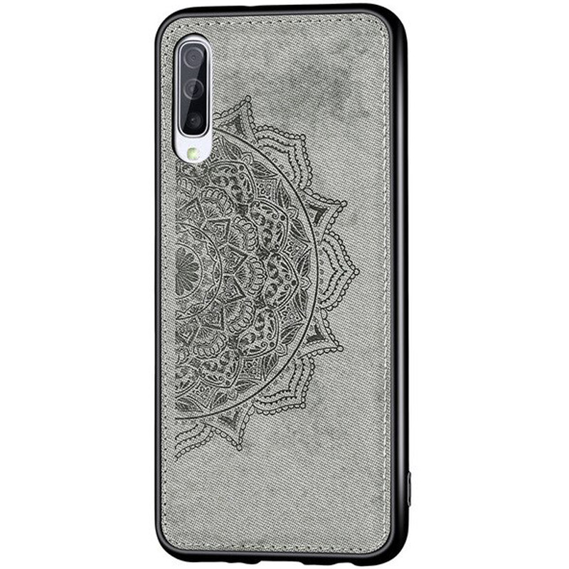 

TPU+Textile чехол Mandala с 3D тиснением для Samsung Galaxy A70 (A705F) Серый (104150)
