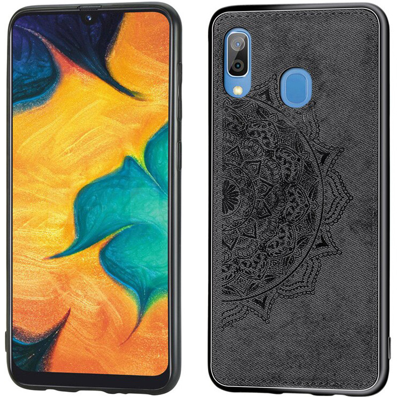 

TPU+Textile чехол Mandala с 3D тиснением для Samsung Galaxy A20 / A30 Черный (104157)