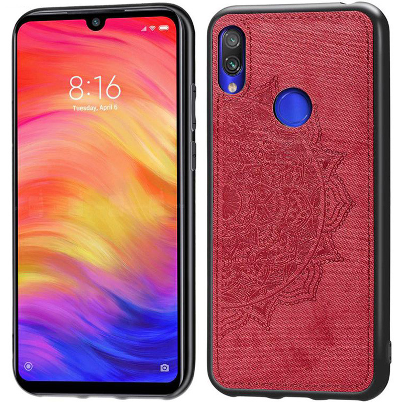 

TPU+Textile чехол Mandala с 3D тиснением для Xiaomi Redmi 7 Красный (104159)
