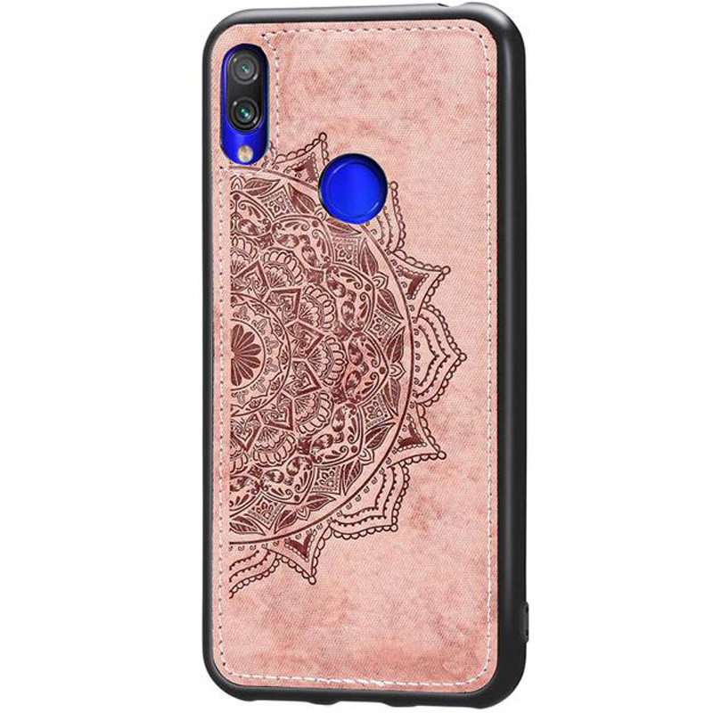 

TPU+Textile чохол Mandala з 3D тисненням для Xiaomi Redmi 7 (Рожевий)