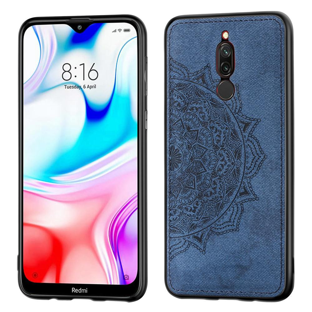

TPU+Textile чехол Mandala с 3D тиснением для Xiaomi Redmi 8 Синий (117847)