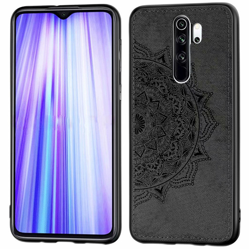 

TPU+Textile чехол Mandala с 3D тиснением для Xiaomi Redmi Note 8 Pro Черный (112612)