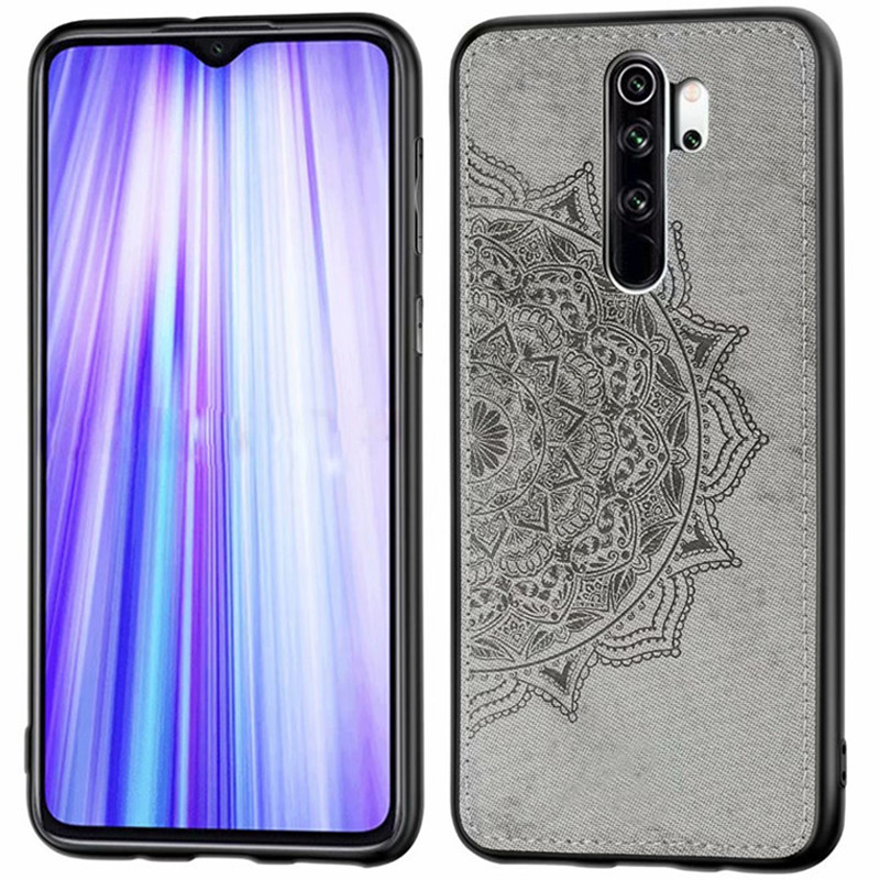 

TPU+Textile чехол Mandala с 3D тиснением для Xiaomi Redmi Note 8 Pro Серый (112610)