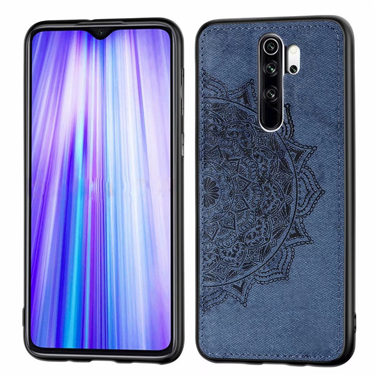 

TPU+Textile чехол Mandala с 3D тиснением для Xiaomi Redmi Note 8 Pro Синий (112611)