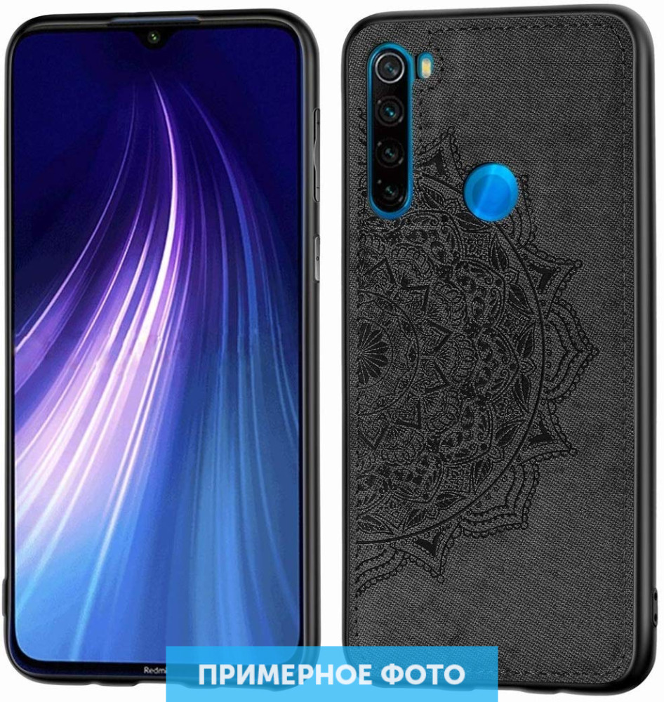 

TPU+Textile чохол Mandala з 3D тисненням для Xiaomi Redmi Note 8 (Чорний)