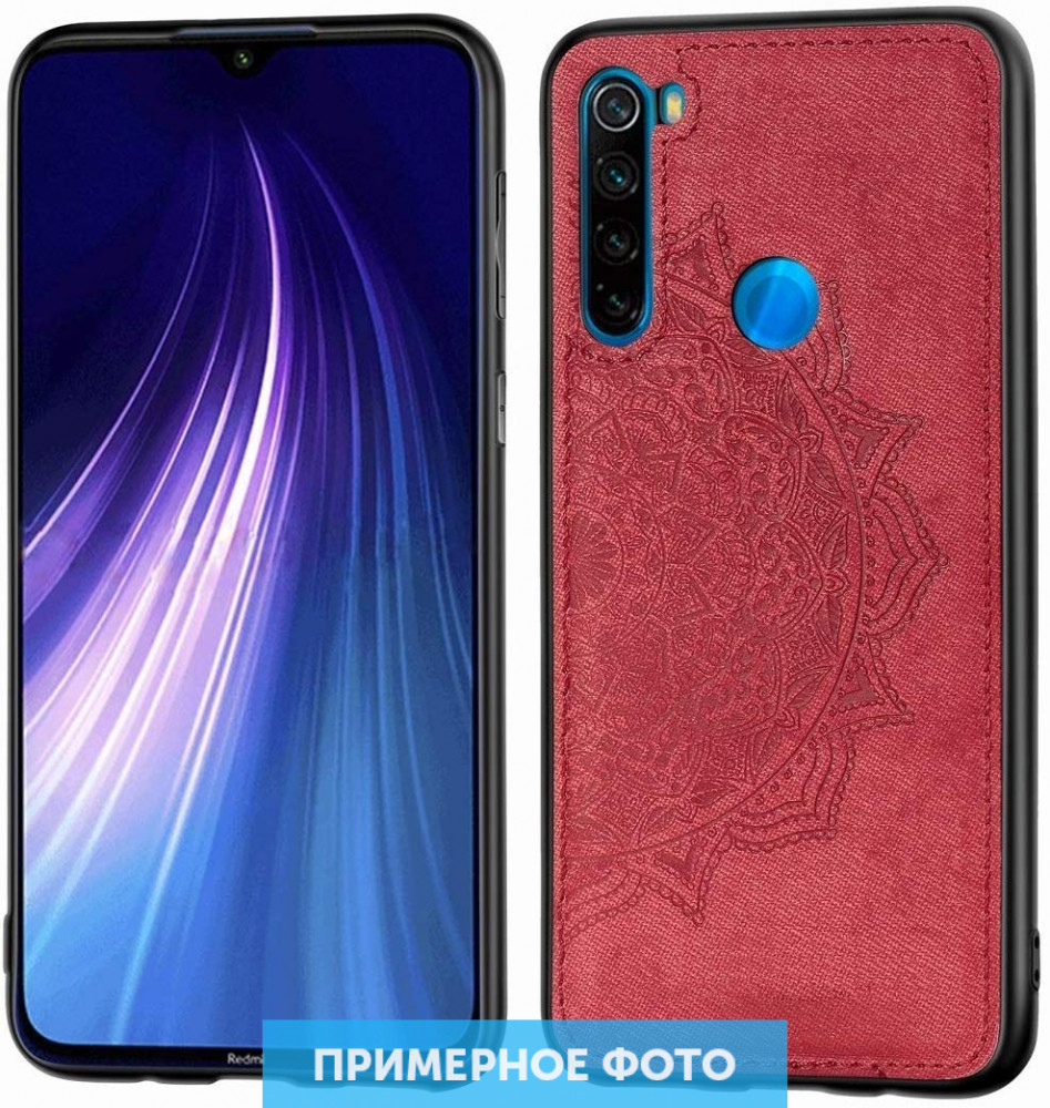 

TPU+Textile чохол Mandala з 3D тисненням для Xiaomi Redmi Note 8 (Червоний)