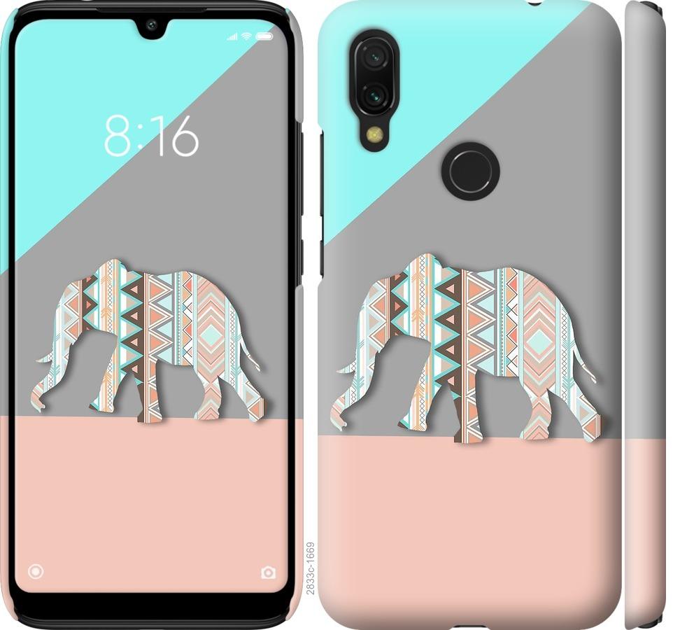 

Чохол на Xiaomi Redmi 7 Візерунчастий слон