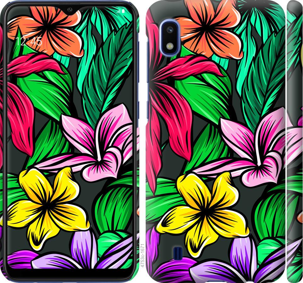 Чехол на Samsung Galaxy A10 2019 A105F Тропические цветы 1