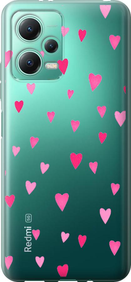 Чехол на Xiaomi Redmi Note 12 5G Сердечки 2