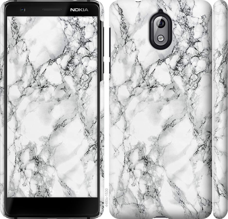 

Чохол на Nokia 3.1 мармур білий