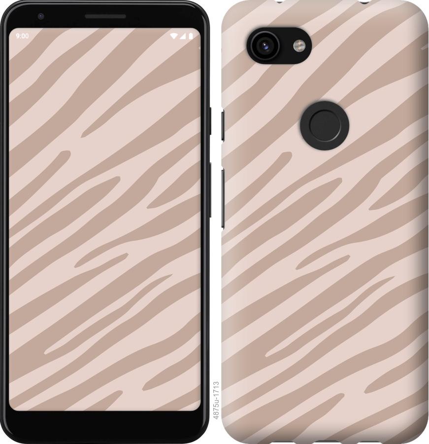 

Чехол на Google Pixel 3a XL Зебра беж