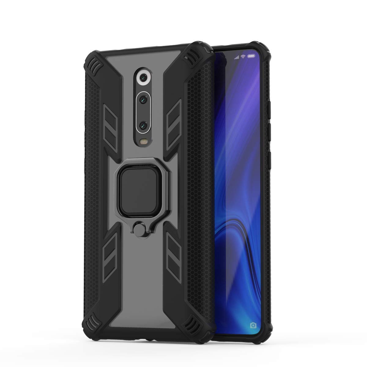 

Ударопрочный чехол Combo Ring for Magnet для Xiaomi Mi 9T Pro Черный (109350)