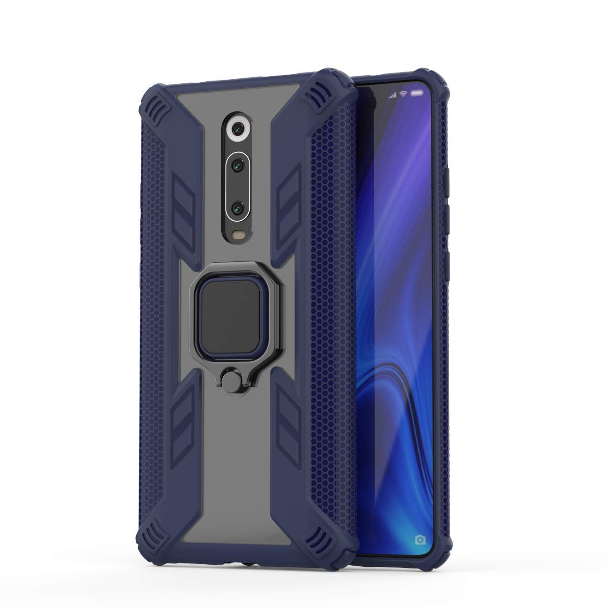 

Ударопрочный чехол Combo Ring for Magnet для Xiaomi Mi 9T Pro Синий (109349)